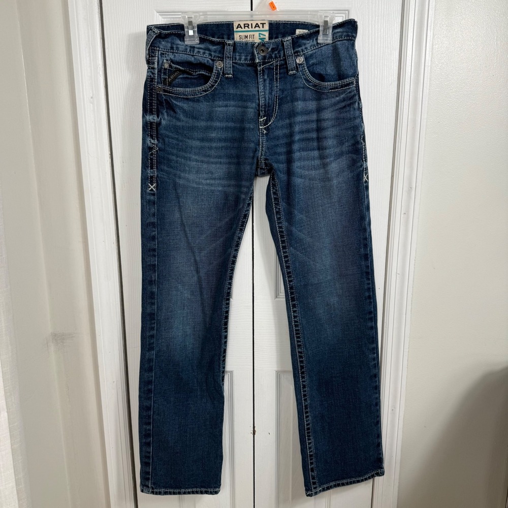 Ariat M7 Coltrane Jeans 31x32 Blue Slim Fit Straight Leg Western Cowboycore